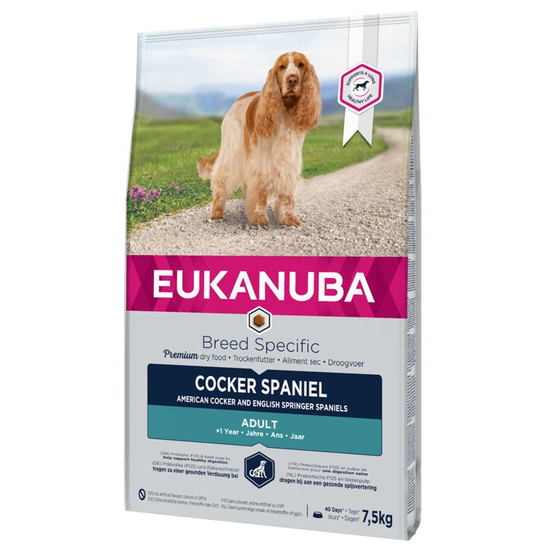 Eukanuba Cocker Spaniel sausas pašaras suaugusiems kokerspanieliams, vištiena; 7.5kg