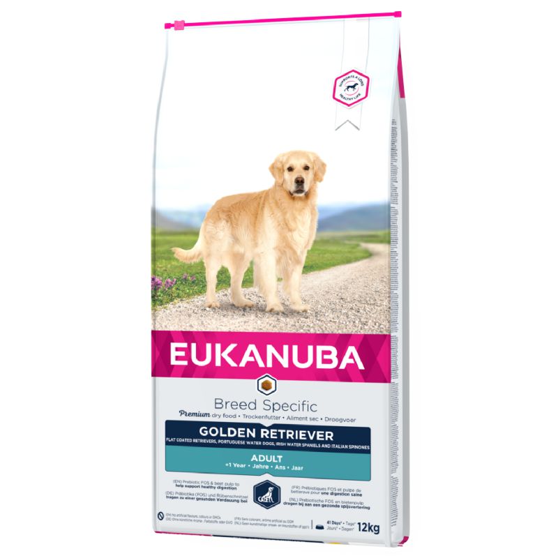 Eukanuba Golden Retriever Chicken sausas pašaras suaugusiems auksaspalviams retriveriams, vištiena; 12kg