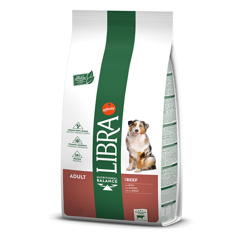 Libra Dog Beef sausas pašaras suaugusiems šunims, jautiena; 12kg