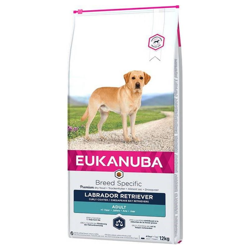 Eukanuba Labrador Retriever Chicken sausas pašaras suaugusiems Labradoro retriveriams, vištiena; 12kg