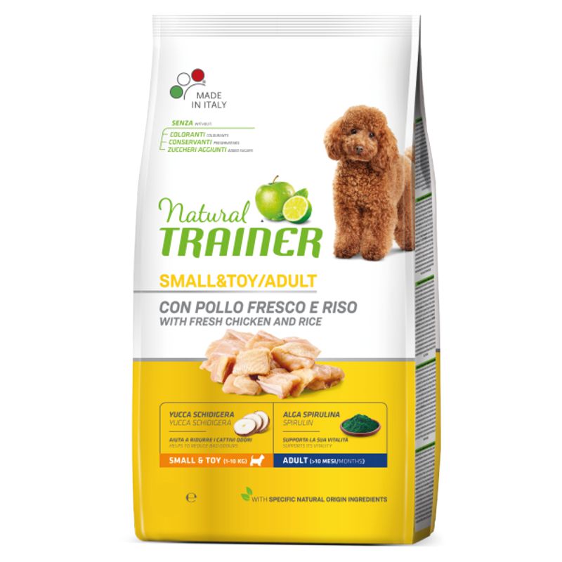 Trainer Natural Adult Mini Chicken sausas pašaras suaugusiems šunims mažų veislų, vištiena; 2kg, 7kg