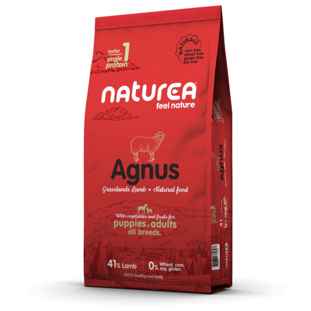 Naturea Naturals Adult and Puppies Agnus Lamb sausas maistas šunims 12kg