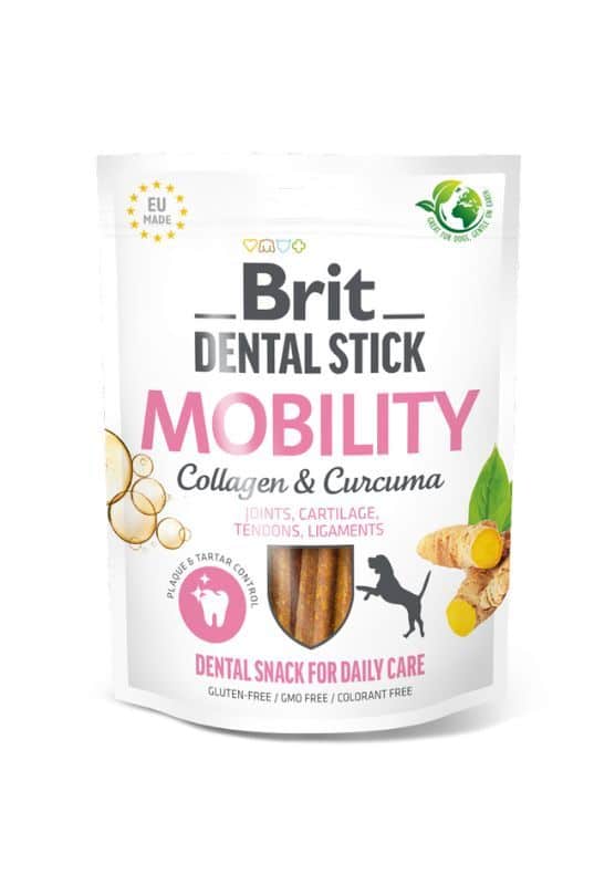 Brit Dental Stick skanėstas kramtymui Mobility Curcuma & Collagen 7 vnt. 251g