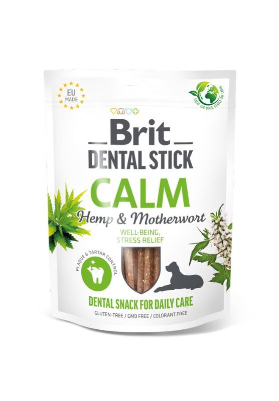 Brit Dental Stick skanėstas kramtymui Calm Hemp & Motherwort 7 vnt. 251g