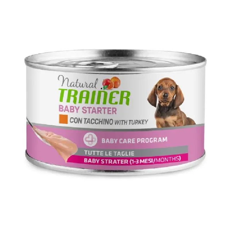 Trainer Natural Dog Baby Turkey konservuotas pašaras jauniems šuniukams, kalakutiena; 140g