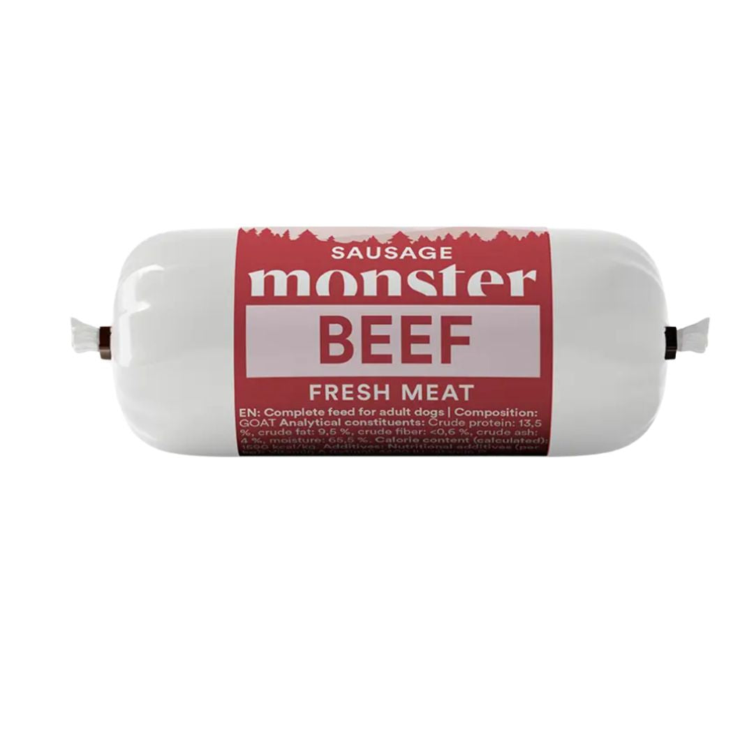 Monster jautienos dešra Dog Sausage Beef