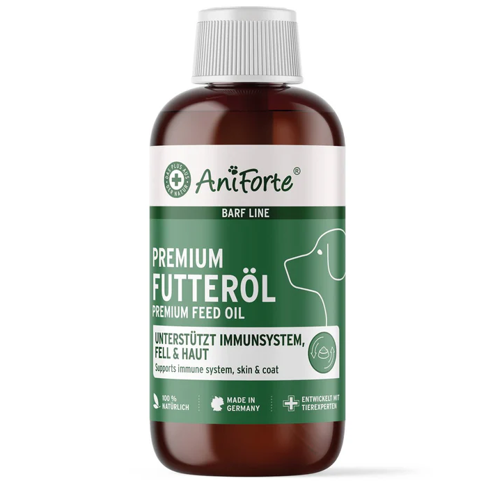 Maisto papildas šunims - aliejus žaliai mitybai papildyti "Aniforte Premium Feed Oil"