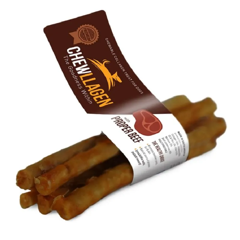 Chewllagen kramtalas kolageno ritiniai mini, jautienos skonio, 12.5cm; 40x35g