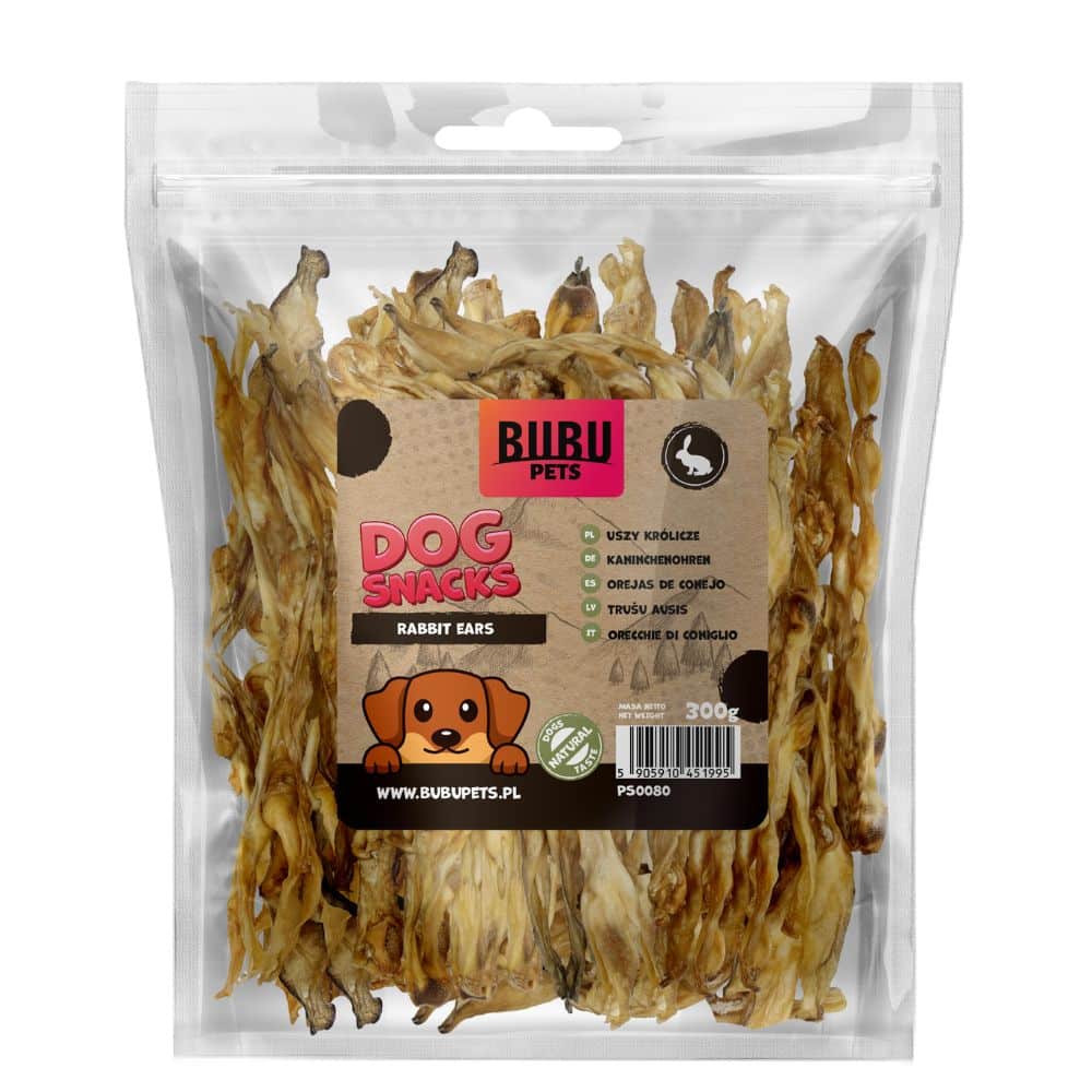 Bubu Pets Rabbit Ear 300g džiovintos triušio ausys