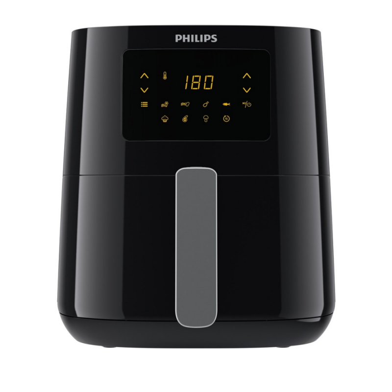 Karšto oro gruzdintuvė Philips HD9252/70, galia 1400 W, talpa 4.1 L, juoda/sidabrinė