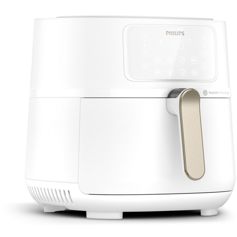 Karšto oro gruzdintuvė Philips Airfryer XXL Connected HD9285/00, 2000 W galia, 7.2 L talpa, RapidAir Plus karšto oro technologija, balta