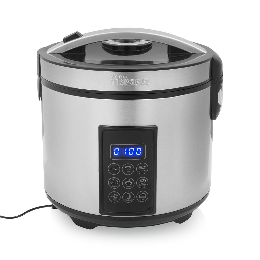 Ryžių virimo puodas Tristar RK-6138, 900 W, 2.2 L, 7 programos, pilka