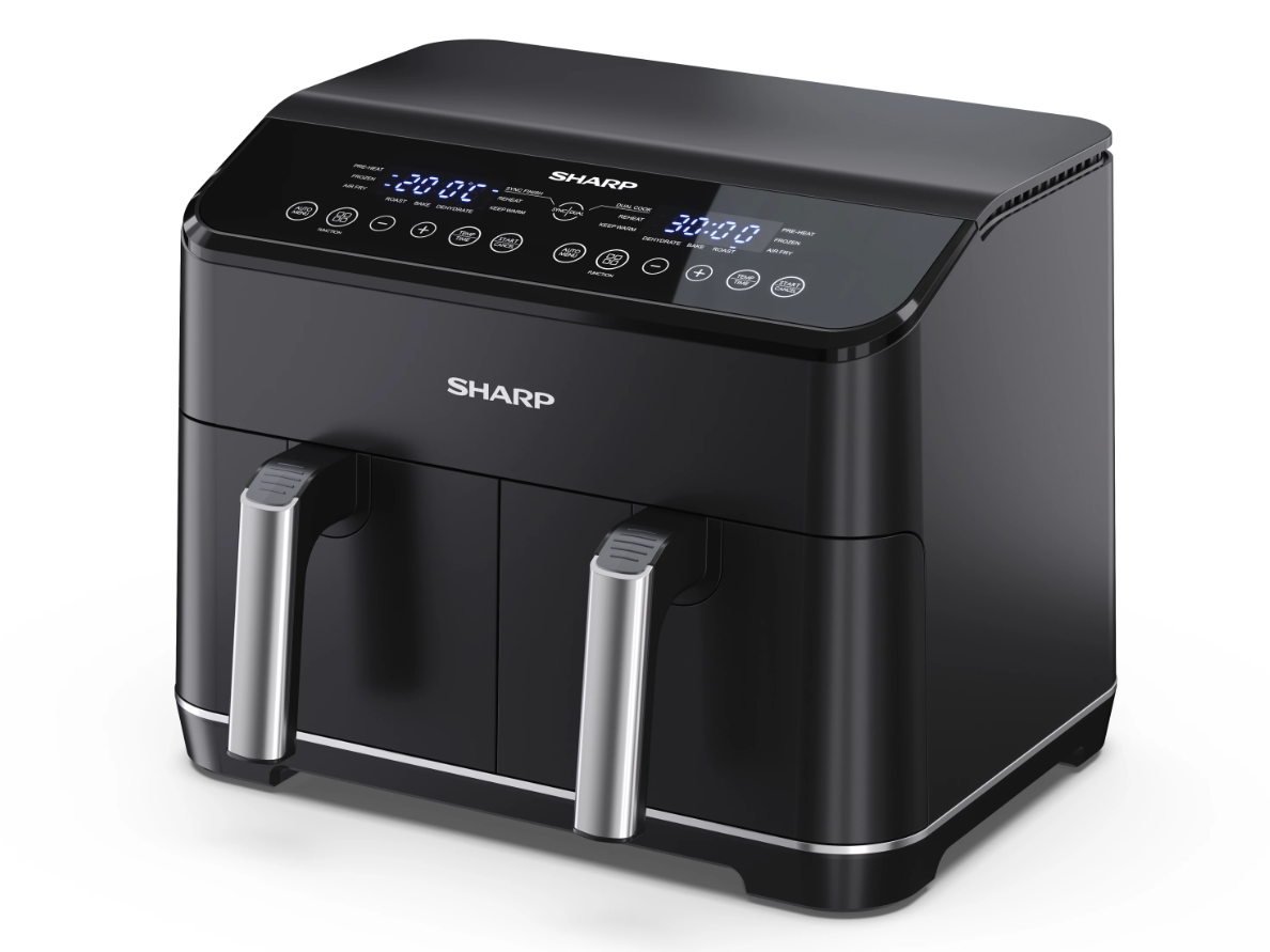 Karšto oro gruzdintuvė Sharp | Air Fryer | AF-GD82AE-B | Power 1800 W | Capacity 8 L | Black