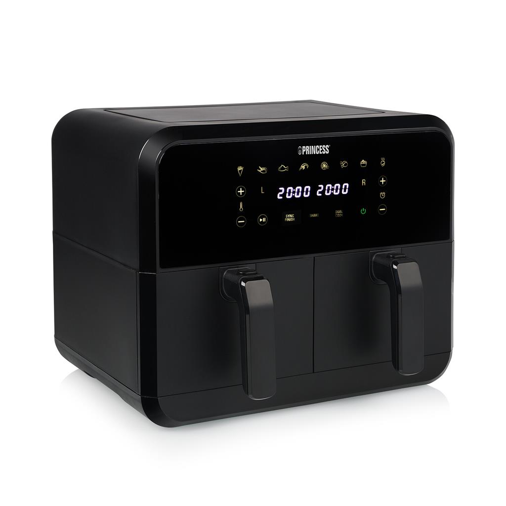 Karšto oro gruzdintuvė Princess Double Basket Airfryer 182068 Power 2400 W Capacity 8 L Black
