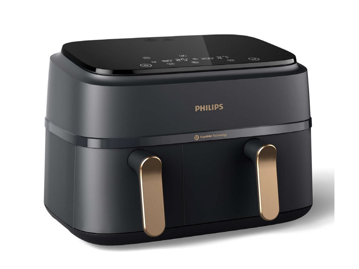 Karšto oro gruzdintuvė Philips NA352/00, 2750 W galia, 9 L talpa, Rapid Air technologija, anglies pilka/varinė