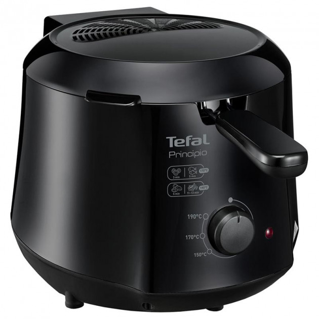 Fritiūrinė (gruzdintuvė) TEFAL Principio Fryer FF230831 Power 1000 W, Capacity 1.2 L, Black