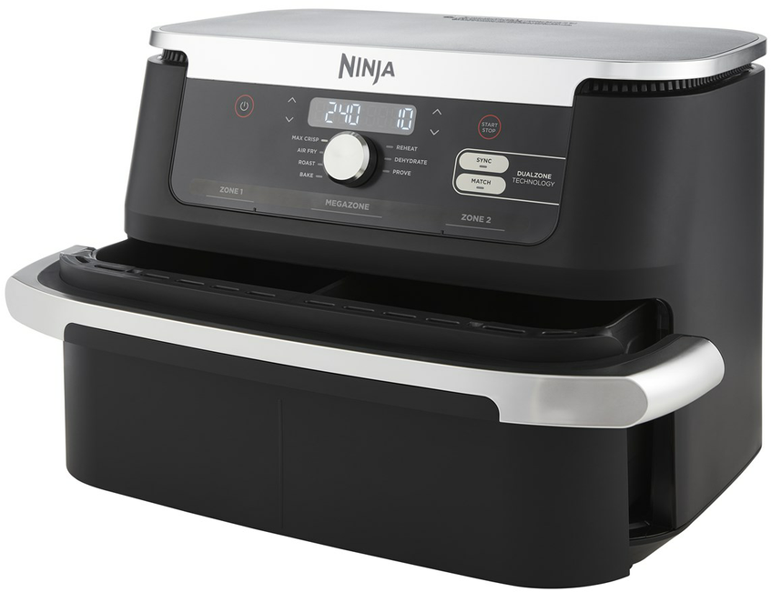 Karšto oro gruzdintuvė NINJA AF500EU Foodi FlexDrawer, galia 2470 W, talpa 10.4 L, juoda