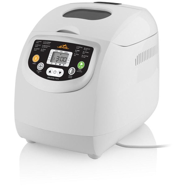 Duonkepė ETA ETA814990000 DELICCA MINI Bread Maker, 600 W, 10 Programs, 1 Pre-set Program skirta Jam Preparation, 1 Program skirta Yoghurt Preparation