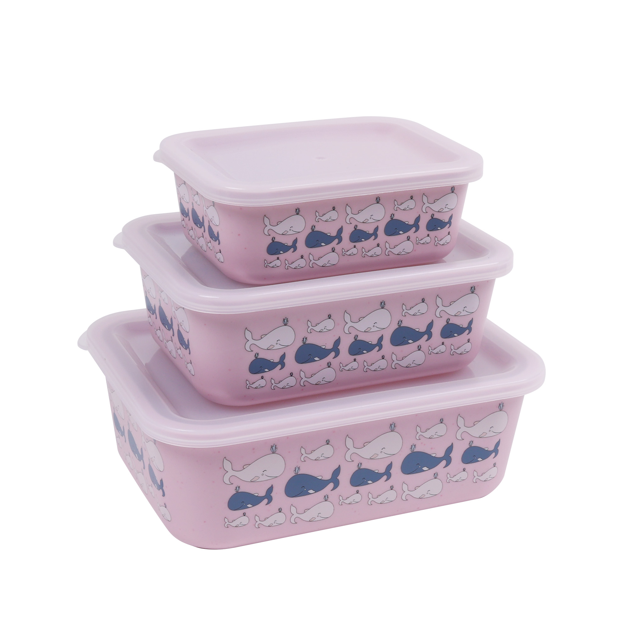 Dėžutės maistui Stoneline Awave Set of storage box 21940 3 vnt, Dishwasher proof, Rose