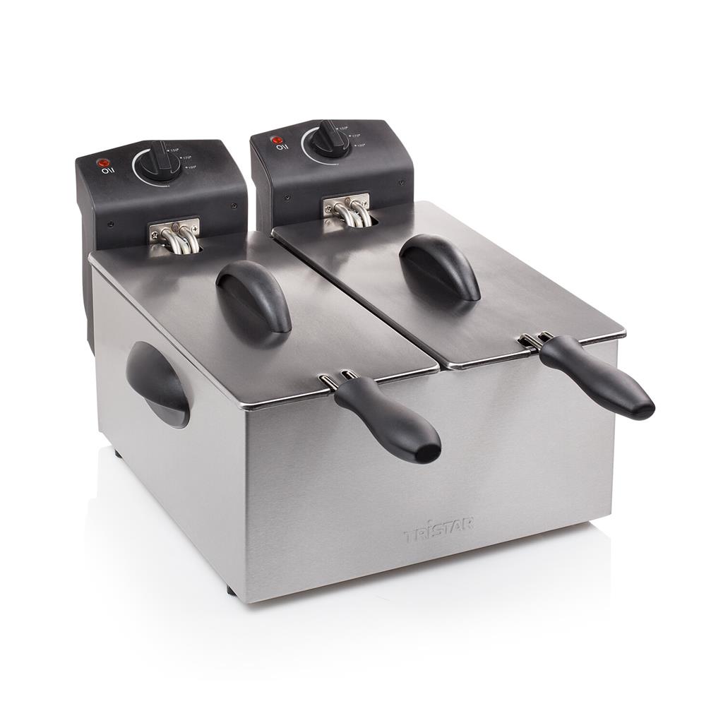 Fritiūrinė (gruzdintuvė) Tristar Double Fryer FR-6937 Power 2x1800 W, Capacity 6 L