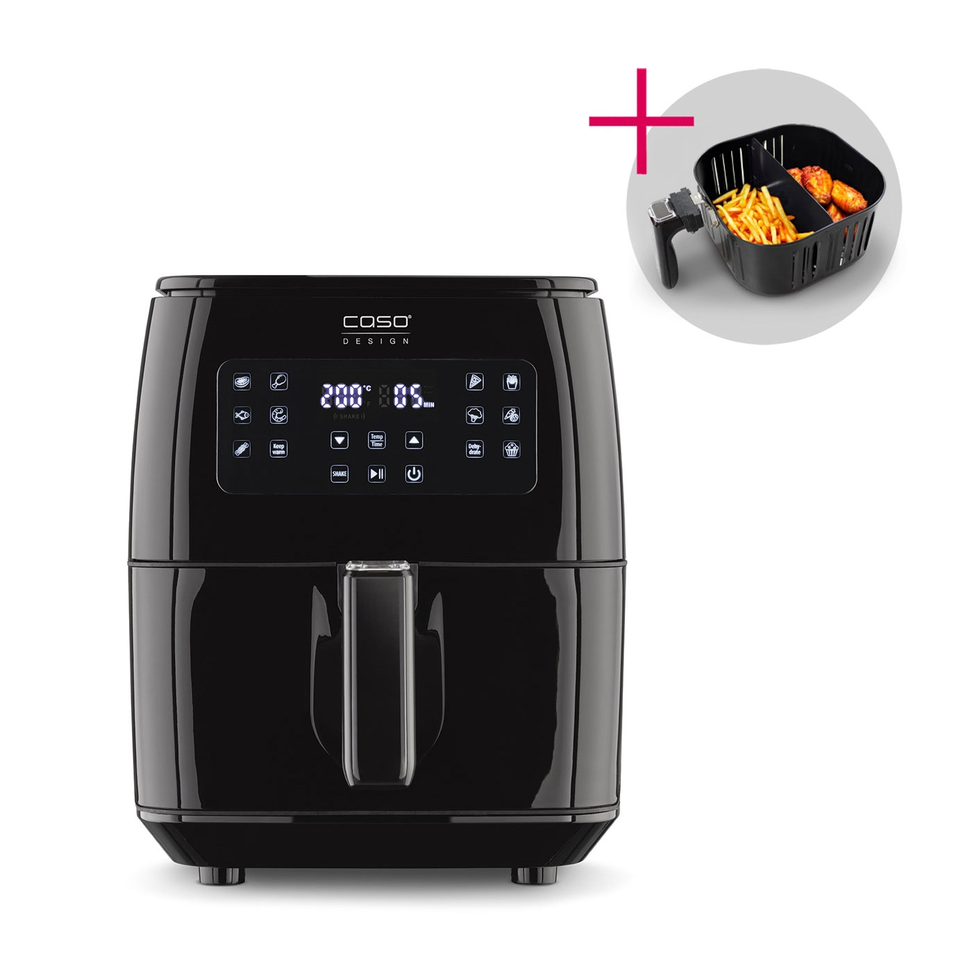 Karšto oro gruzdintuvė Caso AF 660 Duplex Air Fryer Power 1700 W Capacity 6 L