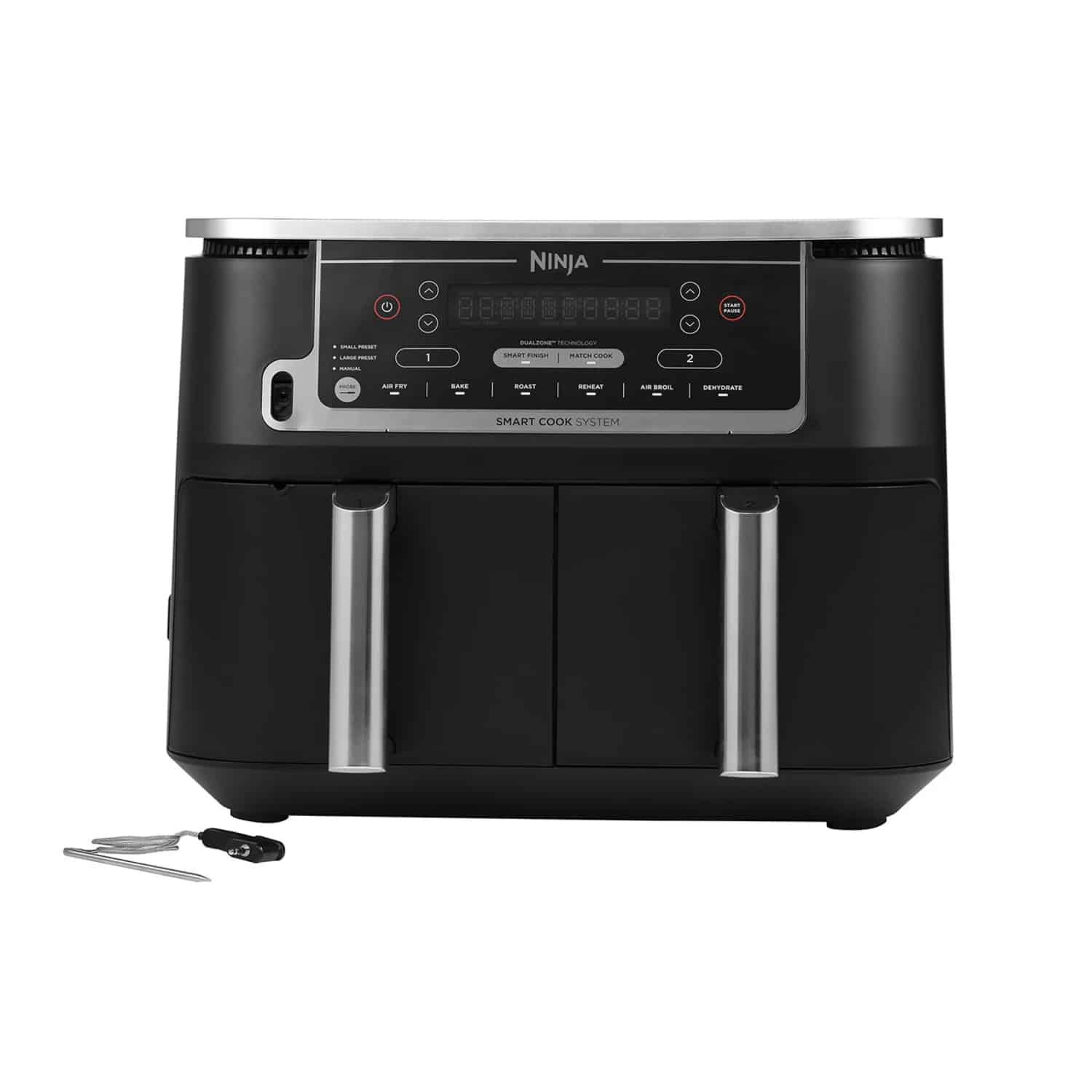 Karšto oro gruzdintuvė Ninja AF451EU Foodi MAX Dual Zone, galia 2470 W, talpa 9.5 L, juoda