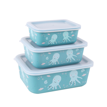 Stoneline Awave Set of storage box 21941 3 pc(s), Dishwasher proof, Turquoise