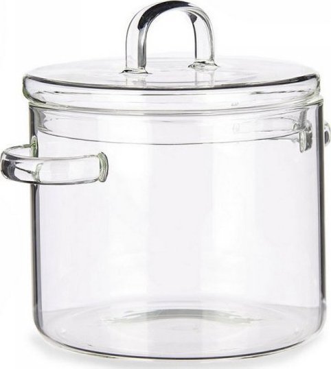 Vivalto Covered pot Borocide glass Transparent (15.4 x 16.8 x 20.5 cm)