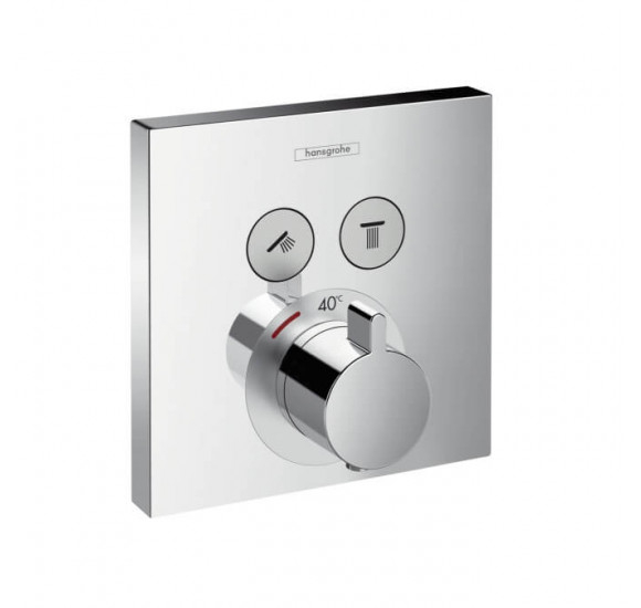 Hansgrohe Showerselect 15763000 potinkinis termostatinis maišytuvas, 2 krypčių išbėgimas : Spalva - Chromas