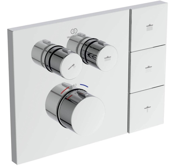 Ideal Standard CeraTherm Navigo Solos potinkinis termostatinis dušo maišytuvas, pasirinkite spalvą : Spalva - Chromas