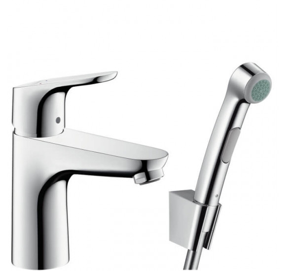 Hansgrohe Focus 100 (31927000) maišytuvas praustuvui su bide dušeliu : Spalva - Chromas