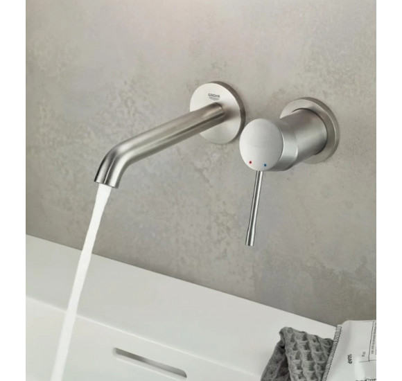 Grohe Essence New potinkinis praustuvo maišytuvas 183mm, pasirenkama spalva : Spalva - Nerūdijančio plieno