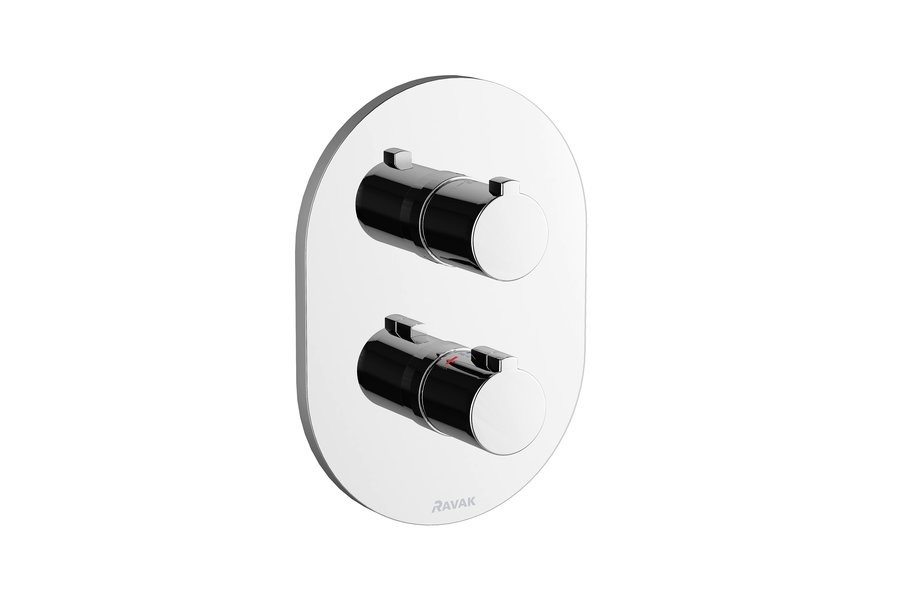 CR 063.00 termostatinis potinkinis vonios/dušo maišytuvas Chrome | CR 063.00 termostatinis potinkinis vonios/dušo maišytuvas Chrome su jungikliu