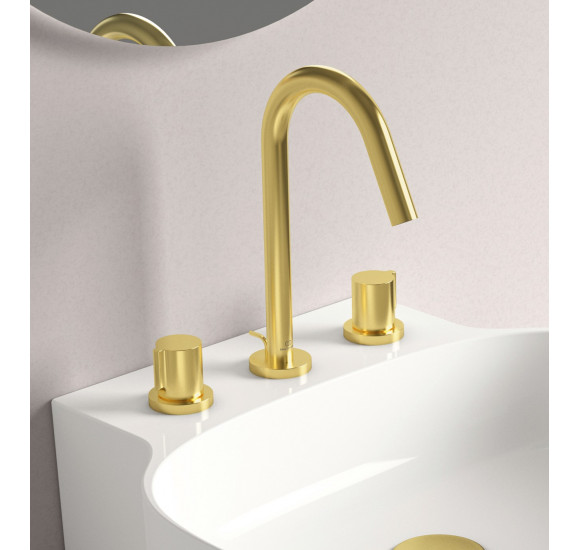 Ideal Standard Joy (BC783) 3-jų dalių maišytuvas praustuvui, PVD spalvos : Spalva - Nerūdijančio plieno
