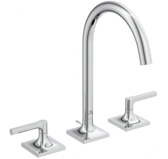 Ideal Standard Joy Neo 3 dalių maišytuvas praustuvui su dugno vožtuvu, BD144, pasirenkama spalva : Spalva - Chromas