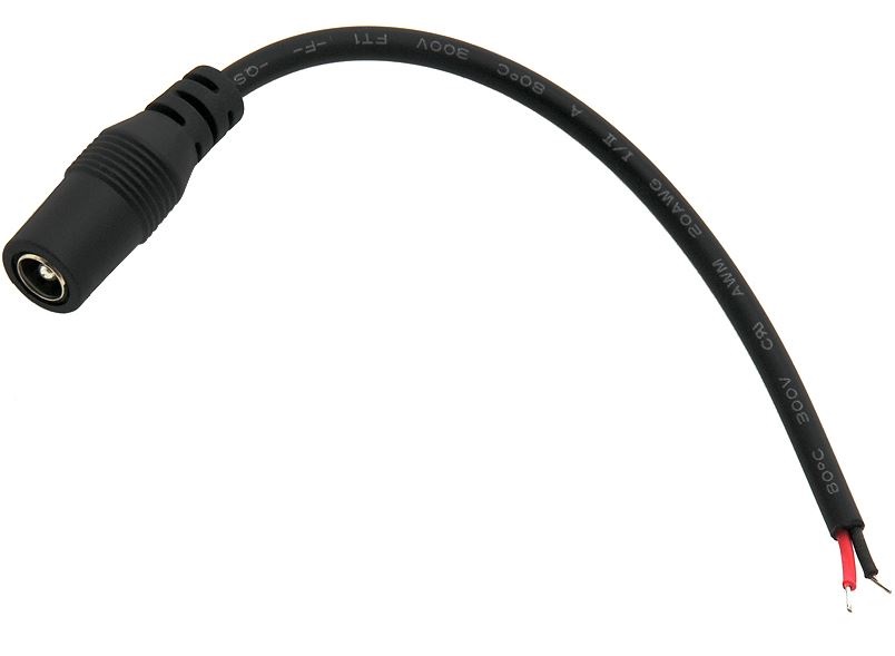 Maitinimo lizdas DC 5.5/2.1 su 15cm kabeliu