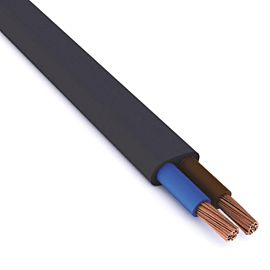 Kabelis 2x1.0mm² juodas (daugiagyslis, plokščias) BVV-PLL