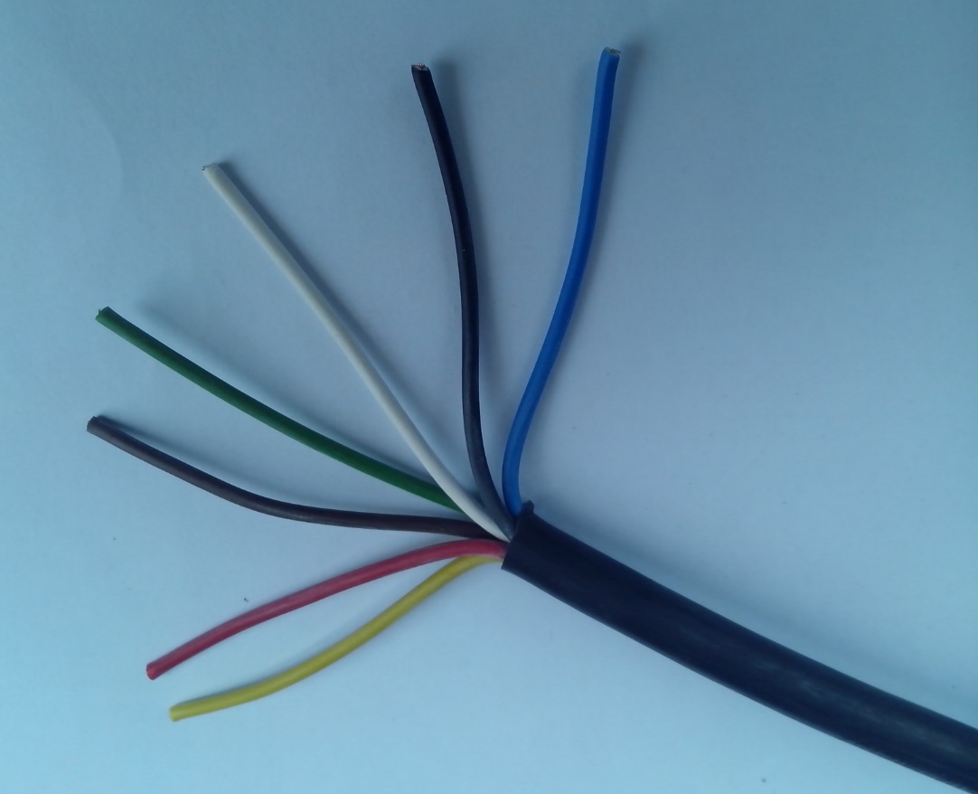 Kabelis 6x0.6mm²+1x1.0mm², juodas