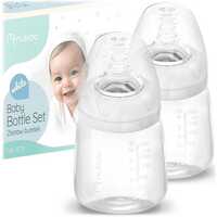 PP pieno buteliukų rinkinys 2 vienetai Nukido 0+, 180 ml