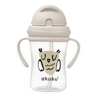 Akuku gertuvė su šiaudeliu ir dviem rankenėlėmis, 300ml, OWL A0204