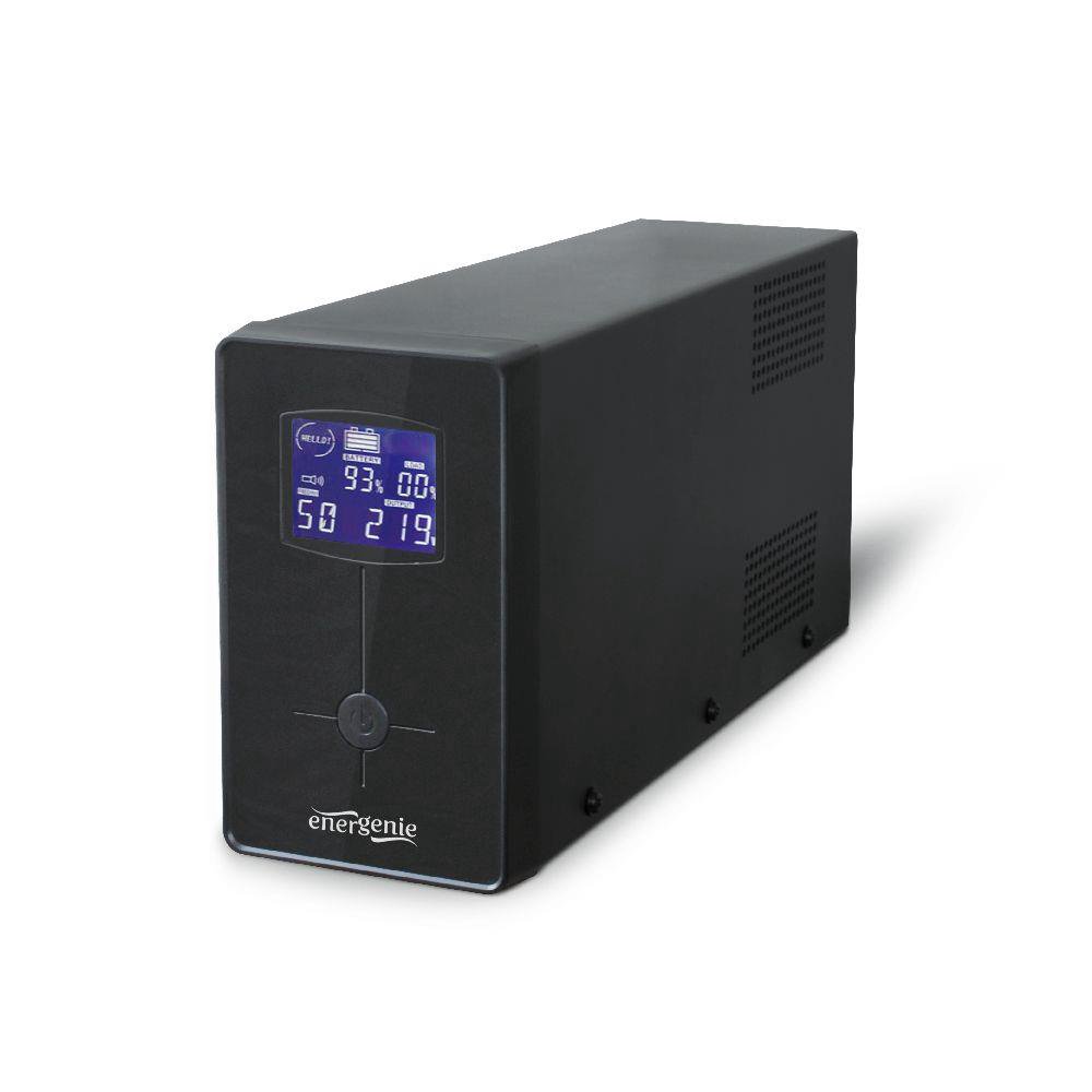 UPS nepertraukiamo maitinimo šaltinis EnerGenie UPS with LCD display, Black 650 VA, 390 W, 220 V