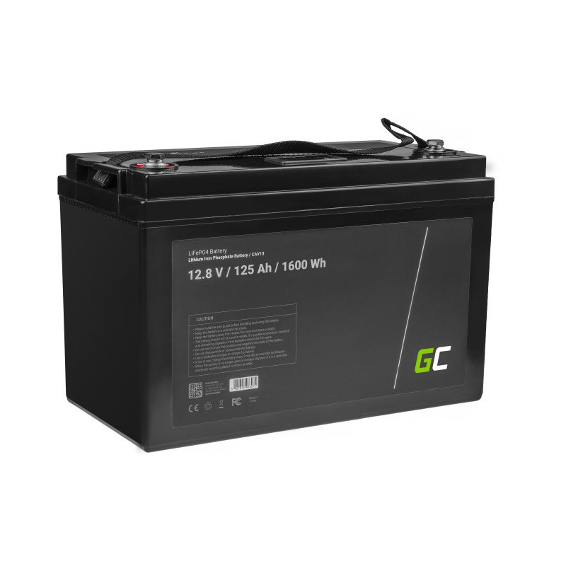 UPS nepertraukiamo maitinimo šaltinis Green Cell battery Lithium-iron-phosphate LiFePO4 12V 125Ah