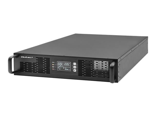 QOLTEC 52286 Uninterruptible Power Supply UPS for RACK / 2.4kVA / 2400W / Power factor 1.0 / LCD