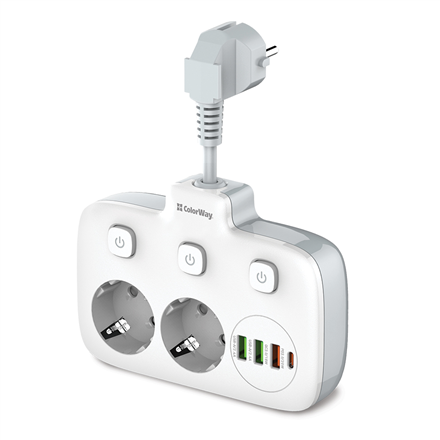 AV maitinimo šaltinis  ColorWay Power Socket  CW-CHE24PDW