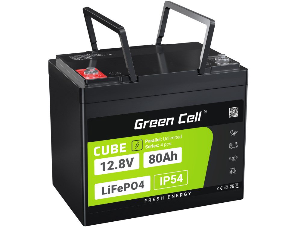 Green Cell LFPGC12V80AH UPS akumuliatorius Ličio geležies fosfatas (LiFePO4) 12,8 V