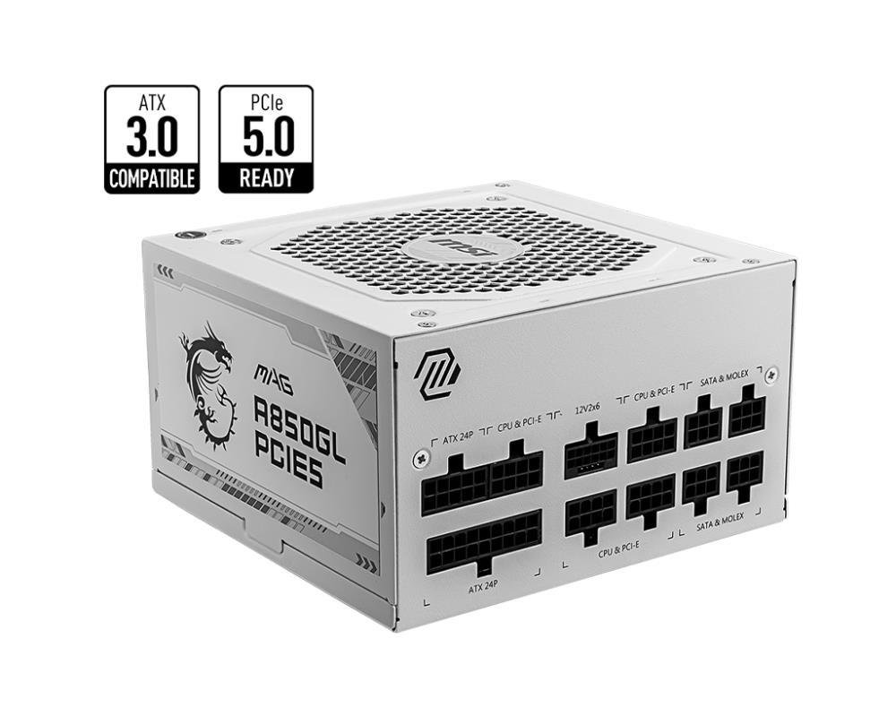Maitinimo šaltinis MSI MAGA850GLPCIE5WHITE
