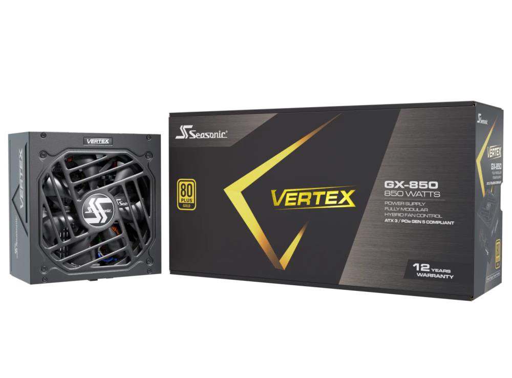Power SupplySEASONICVERTEX GX850 WattsEfficiency 80 PLUS GOLDMTBF 100000 hoursVERTEXGX-850
