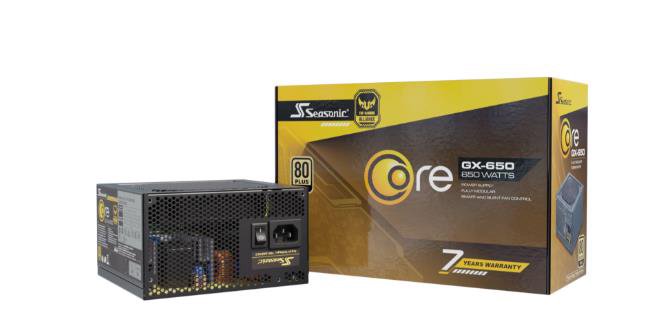 Power SupplySEASONICCORE GX650 WattsEfficiency 80 PLUS GOLDSRP-CGX651-A5A32SF