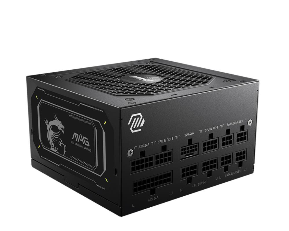 Power SupplyMSIMAG A750GL PCIE5 II750 WattsEfficiency 80 PLUS GOLDPFC ActiveMAGA750GLPCIE5II