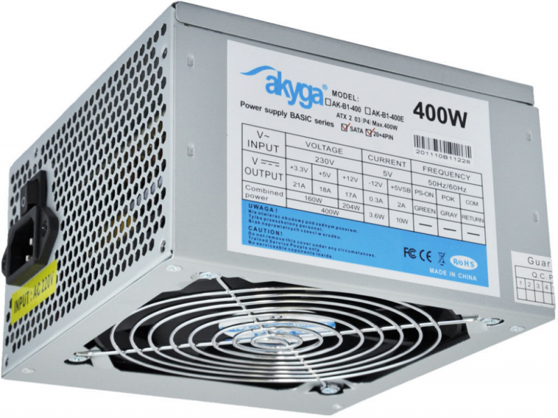 ATX maitinimo šaltinis 400W 12cm 19dB ATX2.31